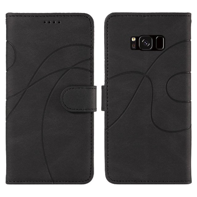 Flip Case For FOXDOCK Samsung Galaxy S8 Card Slots and Kickstand Function Skin Feel Leather