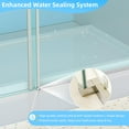 thumbnail image 2 of Garvee 56-60" W x 75" H Sliding Shower Door, Frameless Glass Shower Door with 5/16" (8mm) Clear Tempered Glass, Explosion-Proof Film, Pull Handle, Stainless Steel Hardware, Brush Sliver Finished, 2 of 8