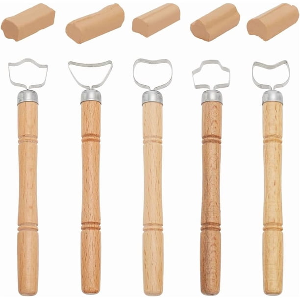 5 piezas de raspador de escultura, herramienta extrusora de arcilla, herramienta para dar forma al mango de taza de cerámica, herramienta para tallar cerámica