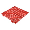 thumbnail image 2 of 12" x 12"Modular Shower Floor Mat - Anti- Bath Mat with Suction Cups, Quick-Dry Open Grid Design, Waterproof Bathroom Carpet for Shower & Wet Areas, Red, 2 of 7