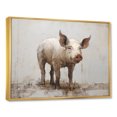 thumbnail image 2 of Designart "Artistry Of Pigs II" Animals Pig Floater Framed Wall Art Living Room, 2 of 5
