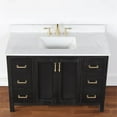 thumbnail image 2 of Hadiya 48" Single Bathroom Vanity Set in Black Oak with Aosta White Composite Stone Countertop without Mirror, 2 of 8
