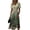 Dark Green, variant on Ladies Floral Casual Fashionable Short Sleeve V-Neck Dress for Spring Summer Women's Daily Casual Wear,Pink,2XL