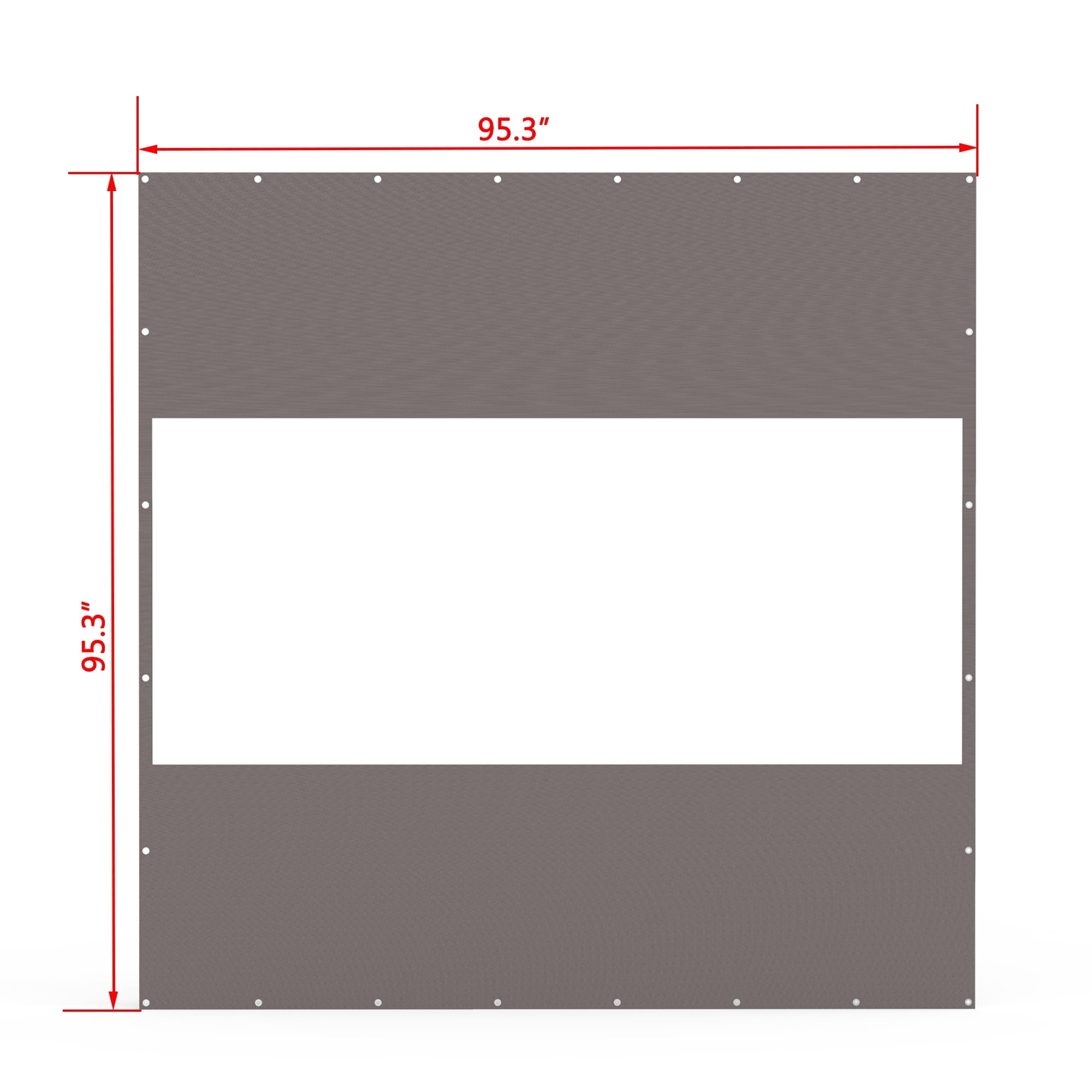 TOTAL Outdoor Patio, Gazebo & Pergola Curtain, Heavy Duty 18 oz PVC Waterproof & Tearproof Privacy Panel, UV Resistant Weatherproof with Eyelets (8'H x8'W, Gray)
