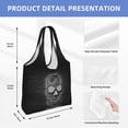 thumbnail image 4 of XMXT Canvas Tote Bag, Dazzling Skull Neon Print Large Handbag for Women, Shopping Working Travel, 4 of 7