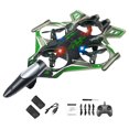thumbnail image 1 of FashionCha Set of 2 Remote Control Airplanes with Fixed RC Engine for Aerobatic Flights, LED Lights And Intelligent Orbital Function. Made of Shockproof PP. green 2 Battery, 1 of 8