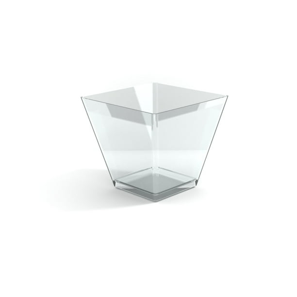 Vasito Pirámide De Plástico Duro Elegante Para Postres 40 Piezas.-Desechables para fiestas. Exquisite Table Vasito pirámide/40 pz