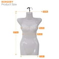 thumbnail image 3 of CL.HPAHKL 4-Packs Female Mannequin Torso, 27 Inch Half Body Mannequin Female Plastic Hanging Mannequin with Metal Hook Female Dress Form Holloew Back for Clothing, Accessories, Shirt Display, White, 3 of 8