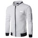 thumbnail image 3 of Cárdigan informal holgado con cremallera para hombre, ropa deportiva sencilla con estampado, ideal para exteriores, béisbol y golf, primavera y otoño, 3 of 5