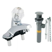 Home Plus Traditional One Handle Lavatory Pop-Up Faucet, Chrome