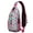 Fusion Mandala, variant on Tropical Flower and Leaves Sling Bag with Watercolor Floral Print, Lightweight Durable Crossbody Backpack, Adjustable Strap, Multiple Compartments for Outdoor Activities and Gym