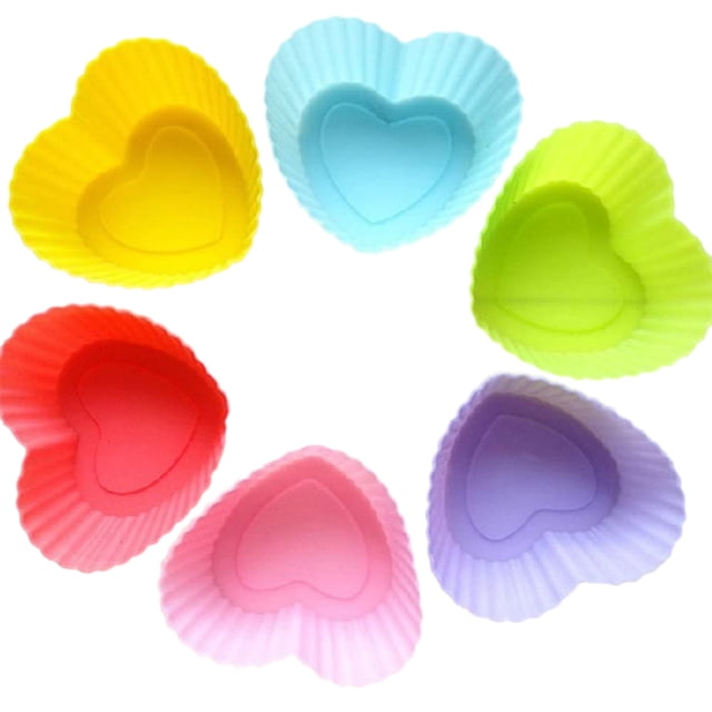 Transemion 6 Pieces Cake Mold Household Kitchen Dessert Making Tool Biscuit Shaping Device Cakes Decorating Tools Pastry Mould color random 1Set