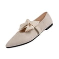 thumbnail image 5 of Xucatan Women's Fashionable Pointed Toe Flats with Large Bow Accent, Soft Breathable Fabric Slip-On Loafers with Cushioned Padded Insole, Flexible Non-Slip Rubber Sole Comfortable Shoes Gift, 5 of 8