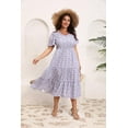 thumbnail image 2 of Yesfashion Womens Summer A-Line Dress with Pockets Mini Short Sleeve Dresses Flowy Beach Swing Dress 2025 Vacation Travel, 2 of 6