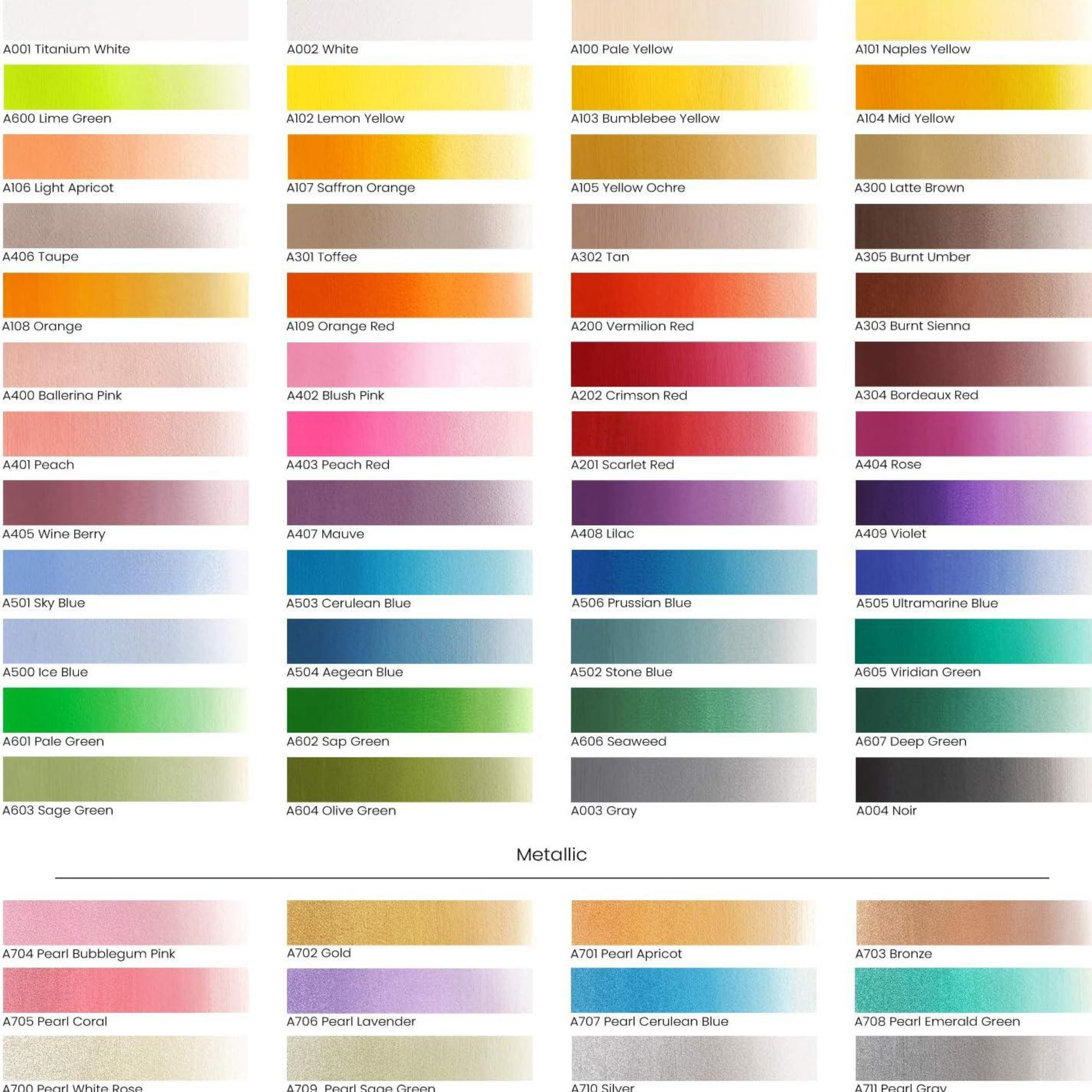 Arteza Acrylic Gouache Paint, Matte Finish, Multicolor, Set of 60, 12 mL