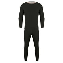 TBWNWG Men's Velvet Thermal Underwear Set Cozy Double Winter Base Layer Autumn Clothes Pants,Size 4XL