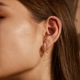 thumbnail image 3 of Valloey Rover 14K Gold Plated Cute Spike Huggie Hoop Earrings for Women Jewelry Gift, 3 of 6