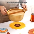 thumbnail image 4 of Naiovety Posavasos para taza, protección de mesa, alfombrilla para taza, Bar, cafetería, soporte para botella de agua, accesorios rústicos para el Mostrada marrón grande Naiovety HA059538-06, 4 of 6