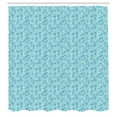 thumbnail image 2 of Ambesonne Music Note Shower Curtain, Vintage Doodle Swirls, 69"Wx70"L, Pale Blue Cobalt Blue, 2 of 4