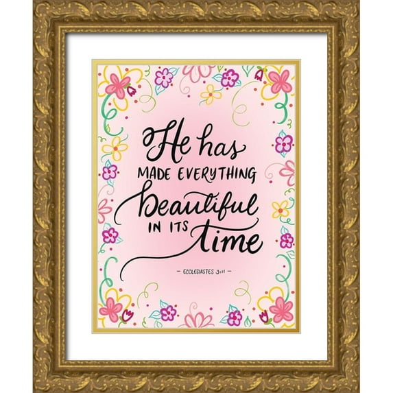 Batista, Dee 19x24 Gold Ornate Wood Framed with Double Matting Museum Art Print Titled - Its Time