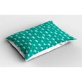 thumbnail image 2 of Ambesonne Seahorse Pillow Sham 2 Pack, Ocean Sea Life Theme, 26"x20", Sea Green Teal and White, 2 of 3