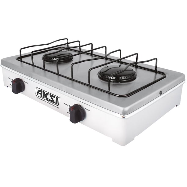 Estufa de Mesa Aksi 2 Quemadores Blanca