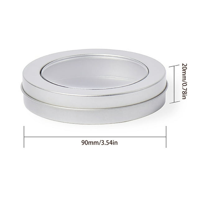Boîtes Rondes en Métal avec Couvercle, Contenants pour Bougies Alimentaires, Boîte de Rangement pour Bricolage, Rangement des Aliments