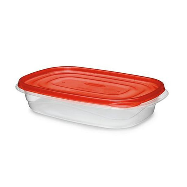 Rubbermaid Takealongs Food Storage Container, Rectangles Red (pack Of 