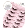 thumbnail image 4 of False Lashes Natural Look False Eyelashes Natural Lashes Wispy Eyelashes Fake Eyelashes Strip Lashes Fake Lashes 14mm Lashes D37, 4 of 7