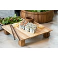 thumbnail image 5 of Ironwood Gourmet Kyoto Sushi Plate With Geisha Feet, Acacia Wood, 10" x 10" x 2", 5 of 10