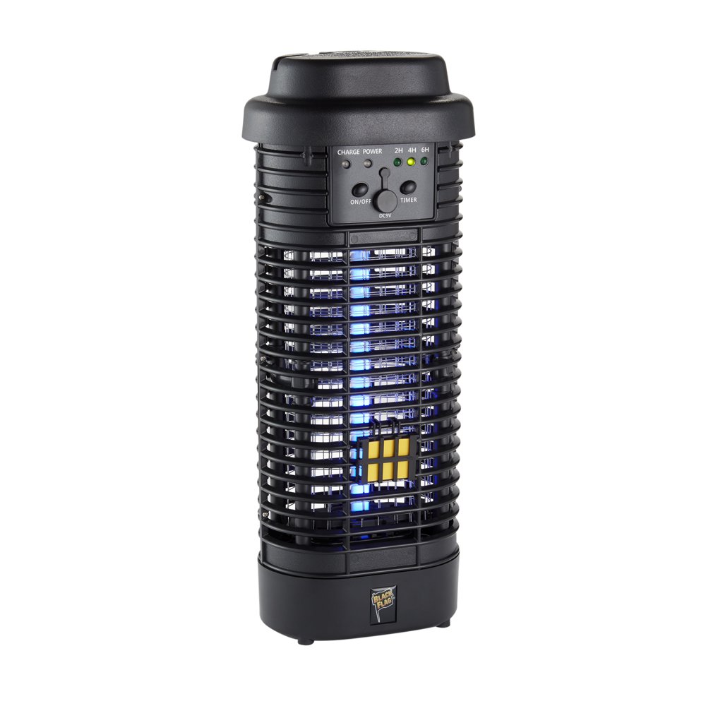 Black Flag 4000 Volt Cordless Insect Killer, White +LED Light, 1 Acre