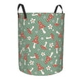 thumbnail image 2 of Balery Retro Hippie Groovy Mushroom Round Laundry Basket with Handles Waterproof Freestanding Laundry Hamper for Clothes Toys in the Dorm and Family-Small, 2 of 8