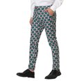 thumbnail image 5 of INSPIRE CHIC Men's Casual Geometric Printed Color Block Flat Front Dress Pants 32 Green, 5 of 7