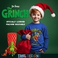 thumbnail image 5 of Dr. Seuss The Grinch Long Sleeve Graphic Christmas T-Shirt for Little & Big Boys, Crewneck Holiday Tee (Sizes 4-20), 5 of 5