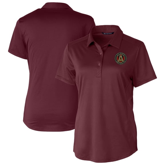 Women's-Cutter & Buck Maroon Atlanta United FC Prospect Eco Textured Stretch Recycled Polo