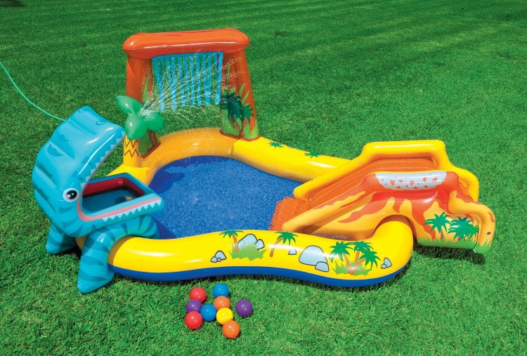 intex inflatable dinosaur water play centre