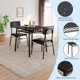 thumbnail image 5 of QinaQin Juego de comedor de 3 piezas con mesa cuadrada y 2 sillas tapizadas, repisa inferior y estructura metálica, ideal para cocina o departamento, 5 of 8