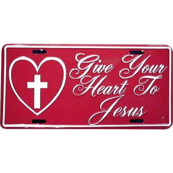 Give Your Heart to Jesus License Plate