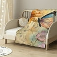 thumbnail image 2 of nygtbtfer Throw Blanket Wildlife Flower &amp; Butterfly Luxury Velvet Super Soft French Country Plush Flannel Blanket for Couch Bed Sofa for Kids Family and Friends Adults  60x80in, 2 of 6