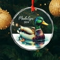 thumbnail image 3 of Unique Mallard Glass Christmas Ornament 2025, Personalized Mallard Duck Xmas Tree Ornaments Gift, Customized Year & Name Glass Xmas Ornament Gift for Mallard Lover Men Women Friends, 3 of 6