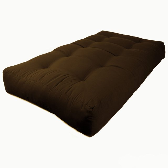 Blazing Needles Renewal Matelas Futon en Sergé de 10 Pouces, Lit Simple, Chocolat