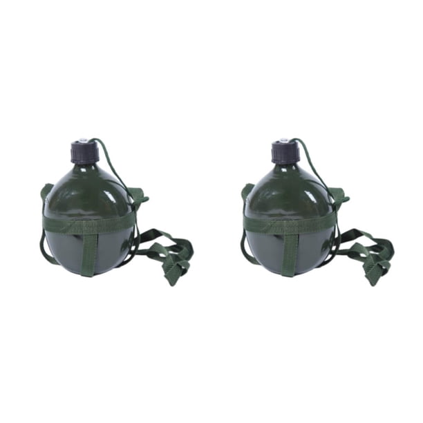 Greeniant Botella de agua portátil para acampar, actividades al aire libre, producto ecológico, botella para acampar al aire libre, verde, 2L Verde 2L 2Conjunto
