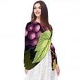 thumbnail image 5 of Grape Translucent Chiffon Silk Hair Scarf Lightweight Breathable Shawl for Women 180x73cm 70.86x28.7in, 5 of 6