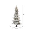 thumbnail image 3 of Vickerman 9' x 51" Flocked Kiana Artificial Christmas Tree with Warm White LED Lights., 3 of 5
