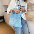 thumbnail image 1 of Bolsos de mano a la moda para mujer bolso de hombro de ganchillo de Color sólido bolso de viaje al aire libre, 1 of 9