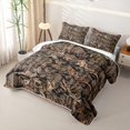 thumbnail image 3 of Erosebridal Brown Rustic Branch Twin Quilt Set for Women Men, Camo Plant Print Twin Coverlet Set, 2 Pieces, 3 of 7