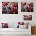 thumbnail image 4 of Designart "Carnations landscape Vibrant III" Floral Print on Natural Pine Wood, 4 of 5