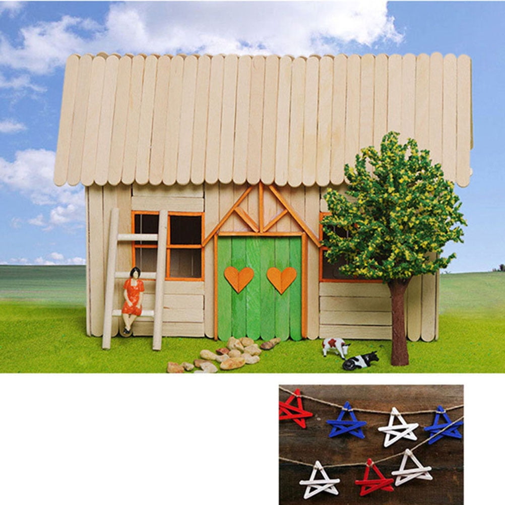 Reusable Pads Large Craft Sticks Jumbo 400 Pcs Natural Ocean Treat Wood Wooden Child