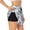 Black, variant on 's Hawaii Palms for a double-layer running short for women, perfect for gym, tennis, and more, featuring a convenient pocket.