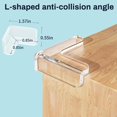 thumbnail image 5 of 20 Pack L-Shaped Clear Corner Protector High Resistant Adhesive Baby Proofing Sharp Table Corner Protector Baby Safety, 5 of 7